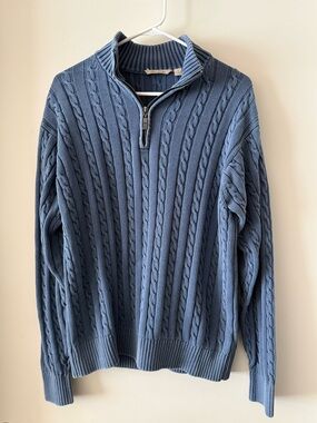 Men's Paradise Collection Quarter-Zip Cable Knit Sweater